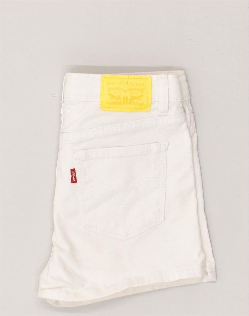 LEVI'S Girls Denim Shorts 11-12 Years W26 White Cotton | Vintage Levi's | Thrift | Second-Hand Levi's | Used Clothing | Messina Hembry 