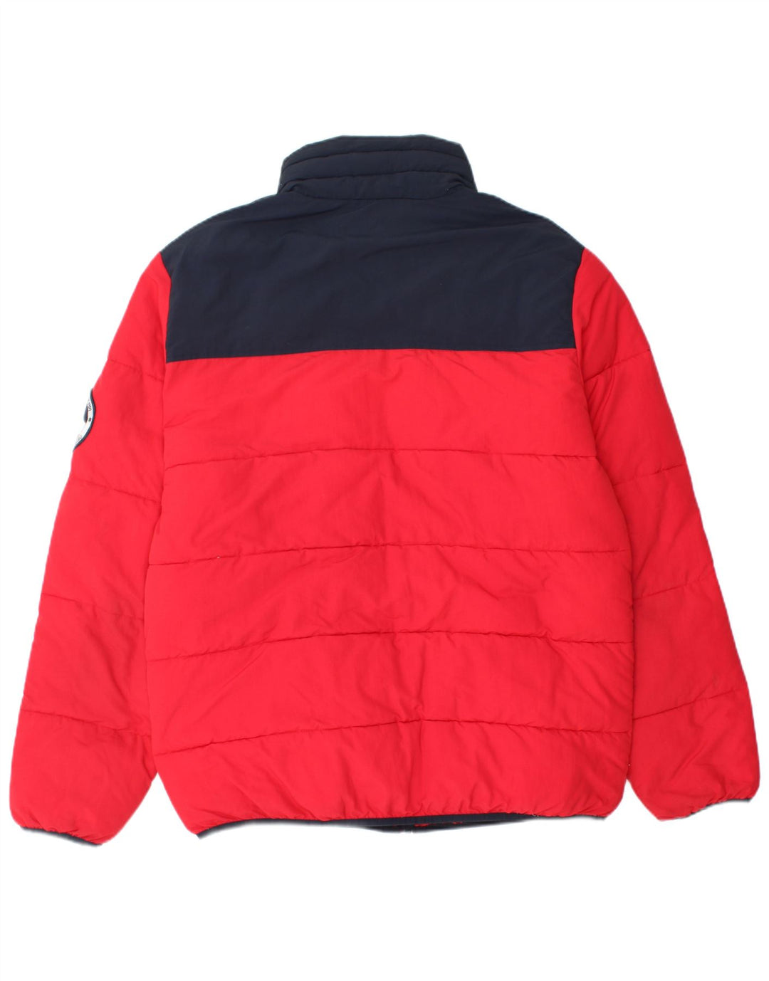 ELLESSE Mens Padded Jacket UK 40 Large Red Colourblock Polyamide