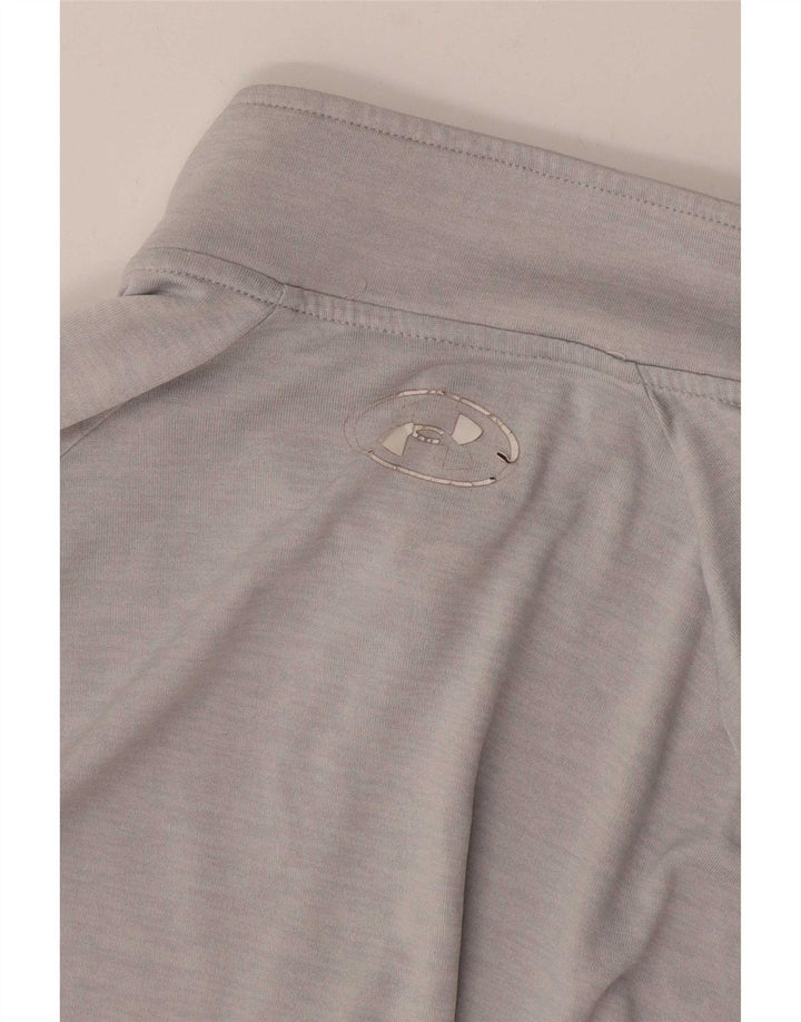 Under Armour Mens Zip Neck Top Long Sleeve Small Grey Polyester