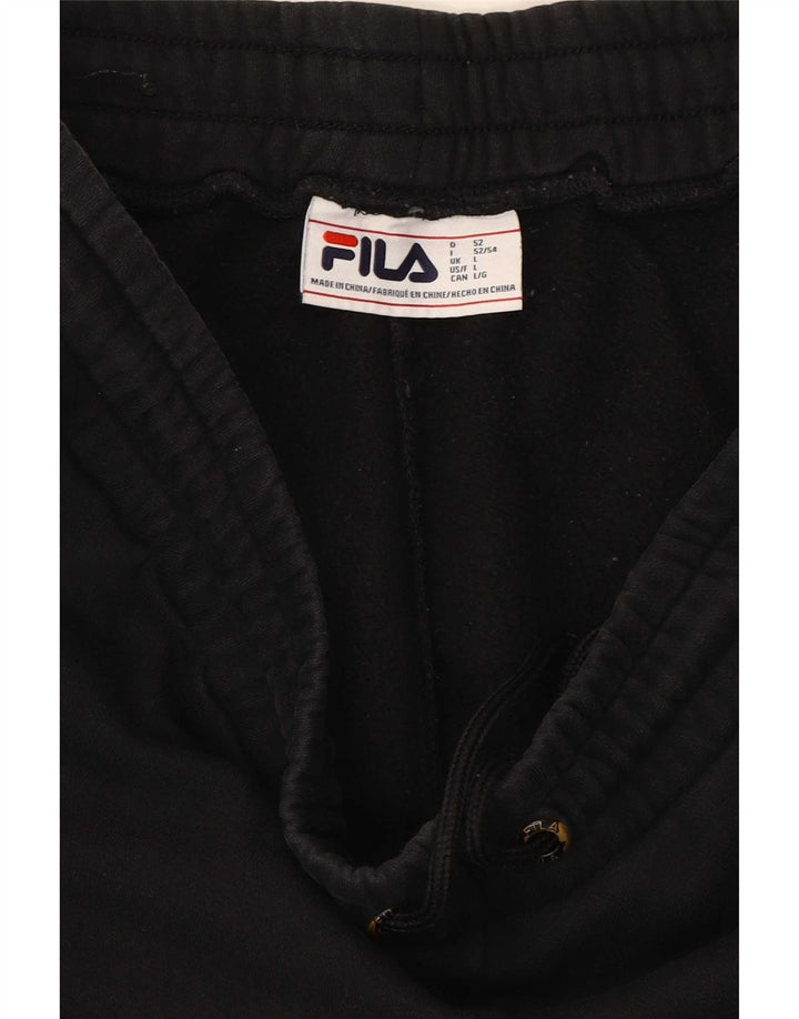 Fila Mens Cargo Tracksuit Trousers Joggers Large Black Cotton