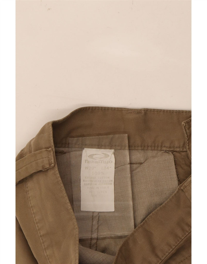 TAKE TWO Womens Straight Chino Trousers W29 L34 Brown Vintage Take Two and Second-Hand Take Two from Messina Hembry 