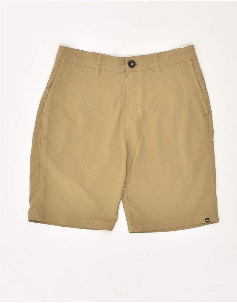 QUIKSILVER Mens Chino Shorts W28 Small  Brown Nylon | Vintage Quiksilver | Thrift | Second-Hand Quiksilver | Used Clothing | Messina Hembry 