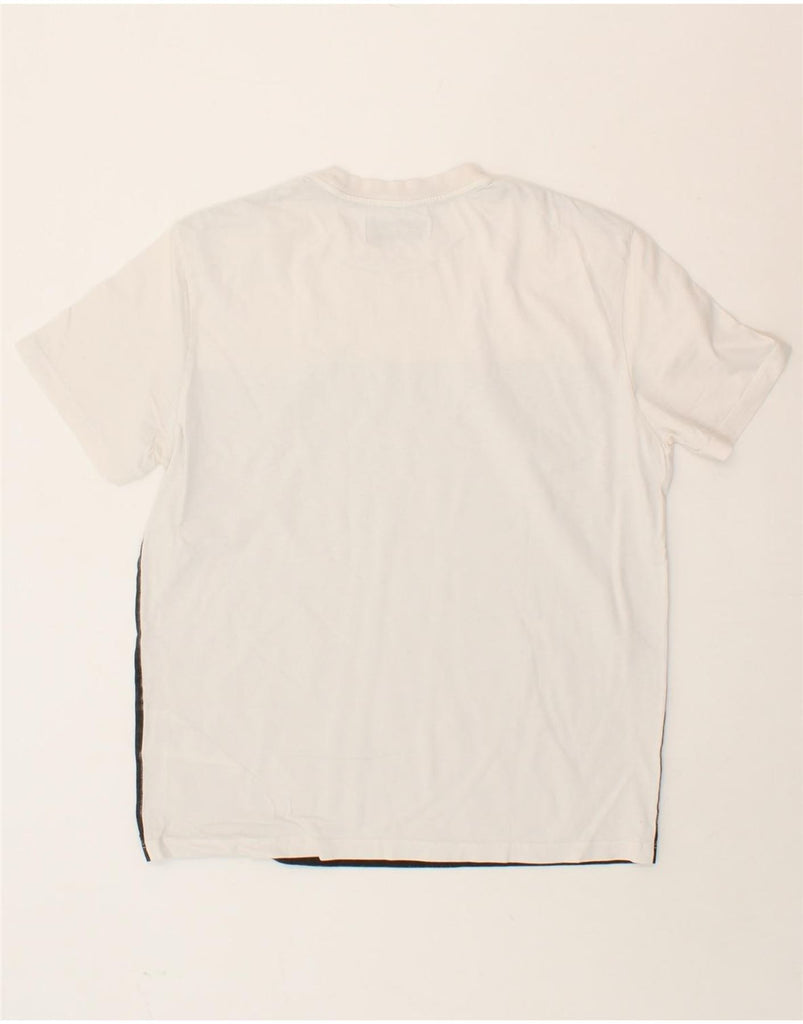 GAS Mens Graphic T-Shirt Top Medium White Colourblock Cotton Vintage Gas and Second-Hand Gas from Messina Hembry 
