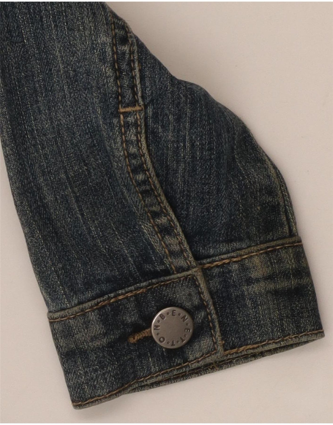 Benetton Girls Denim Jacket 11-12 Years 2XL Blue Cotton