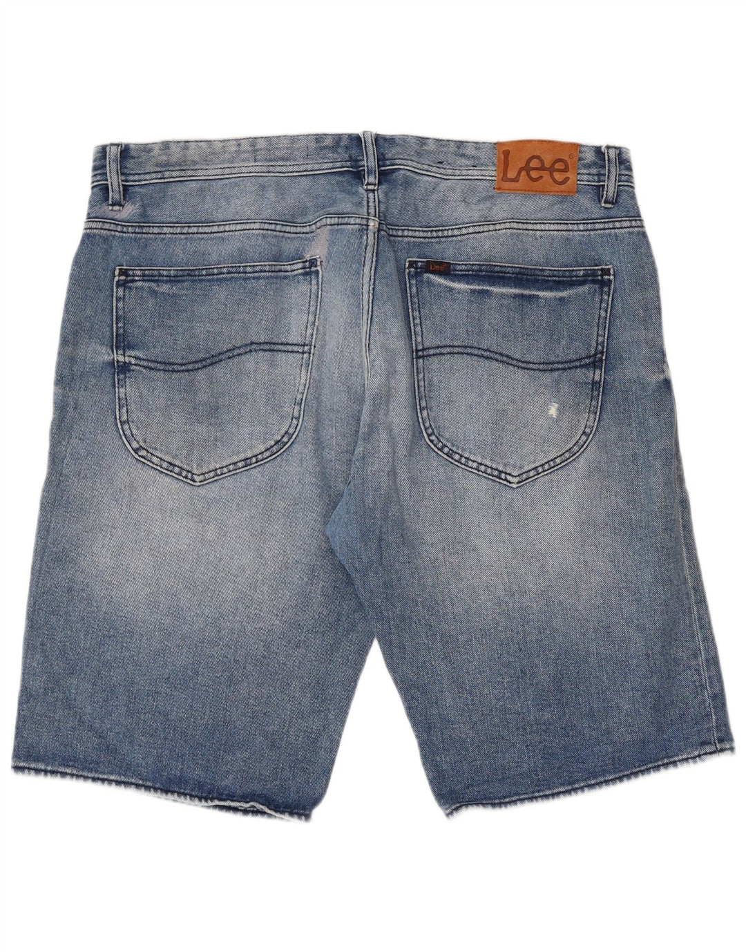 LEE Mens Distressed Denim Shorts W38 XL Blue Cotton