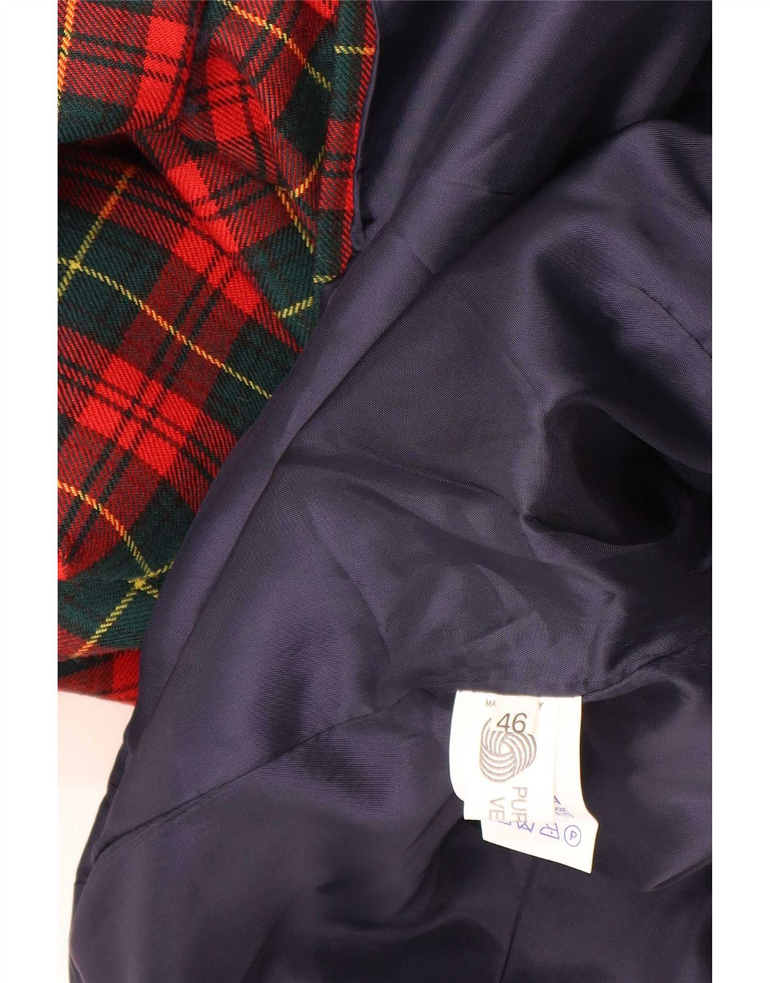 Vintage Womens 3 Button Blazer Jacket IT 46 Large Red Check Virgin Wool