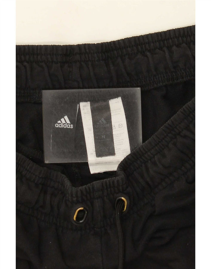 Adidas Womens Sport Shorts UK 12 Medium Black Cotton