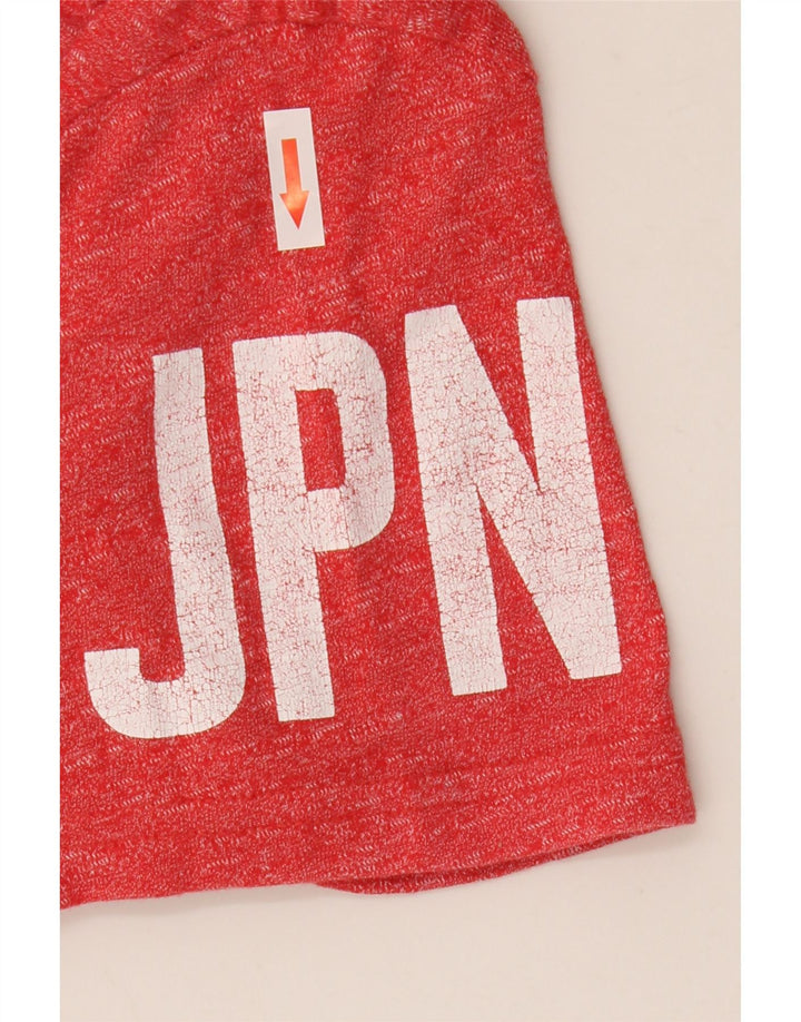 Superdry Mens Graphic T-Shirt Top Small Red Flecked Cotton