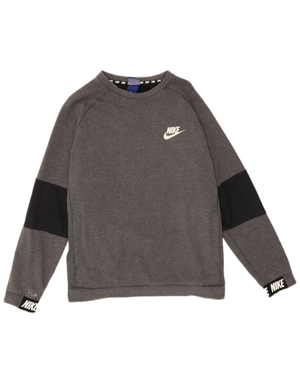 Nike Mens Graphic Sweatshirt Jumper Large Grey Colourblock
