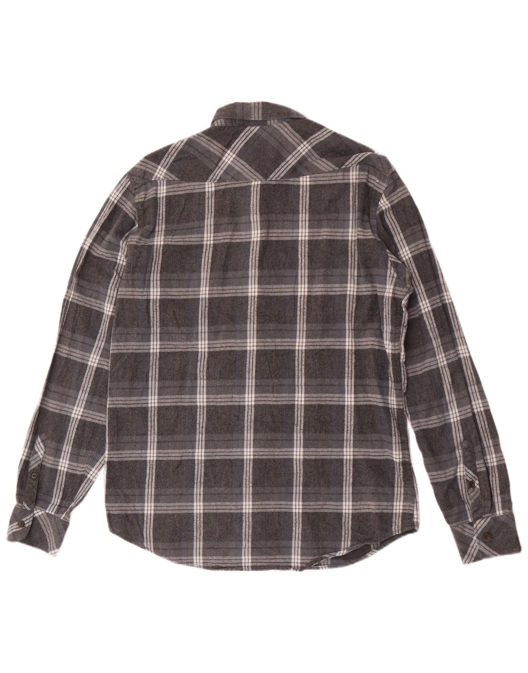 Billabong Mens Flannel Shirt Large Grey Plaid Cotton