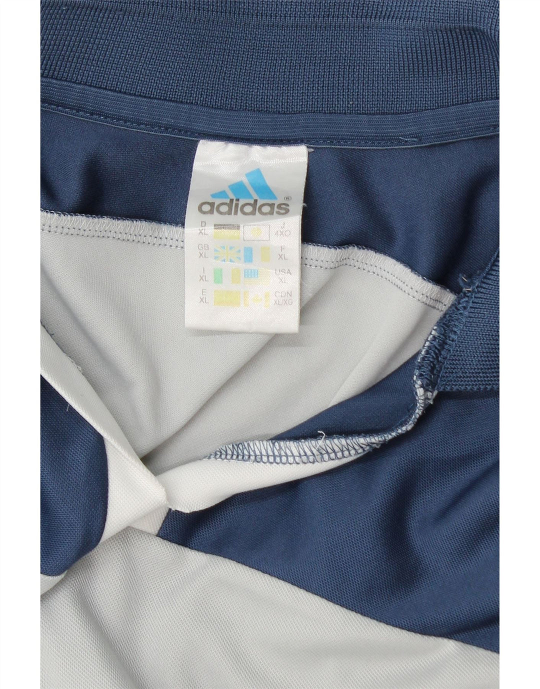 Adidas Mens Climalite Polo Shirt XL Navy Blue Colourblock Polyester