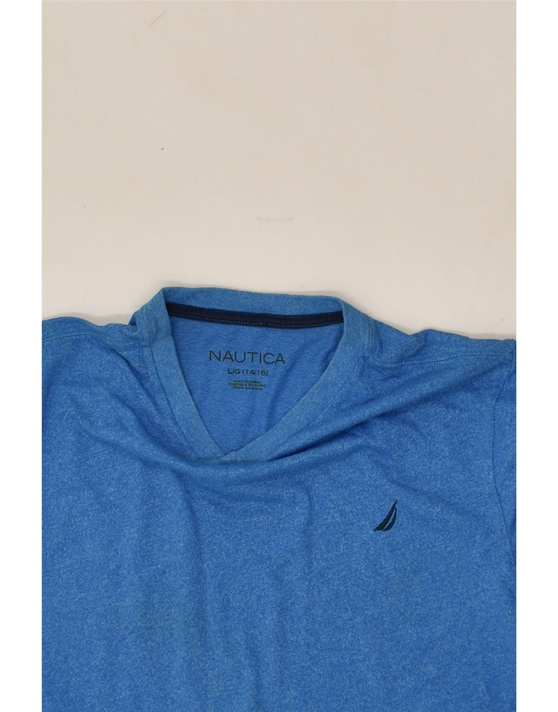 NAUTICA Boys T-Shirt Top 14-15 Years Large  Blue Cotton | Vintage Nautica | Thrift | Second-Hand Nautica | Used Clothing | Messina Hembry 