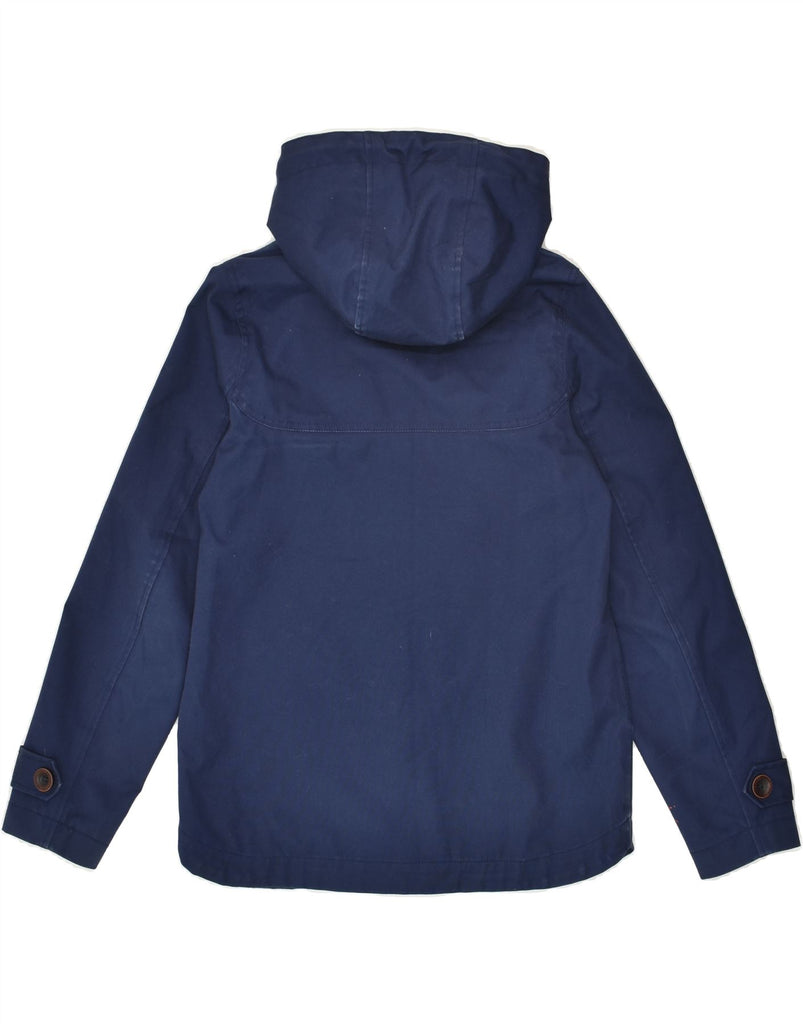 JOULES Womens Hooded Waterproof Jacket UK 6 XS Navy Blue Cotton | Vintage Joules | Thrift | Second-Hand Joules | Used Clothing | Messina Hembry 
