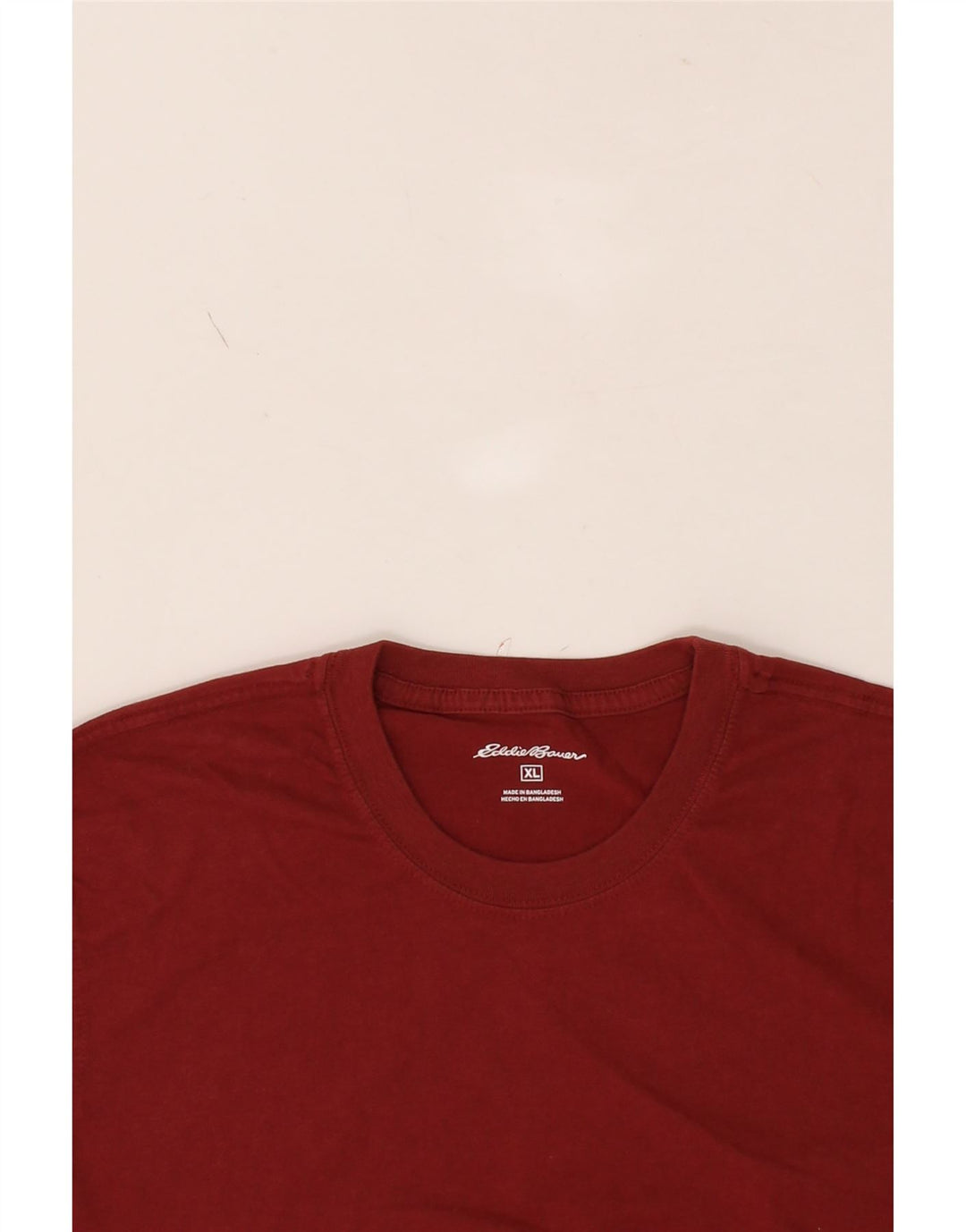 EDDIE BAUER Mens T-Shirt Top XL Red Cotton Vintage Eddie Bauer and Second-Hand Eddie Bauer from Messina Hembry 