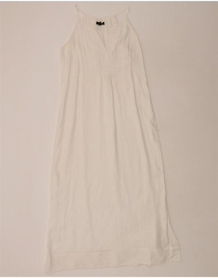 J. CREW Womens Sleeveless Maxi Dress UK 10 Small White Linen