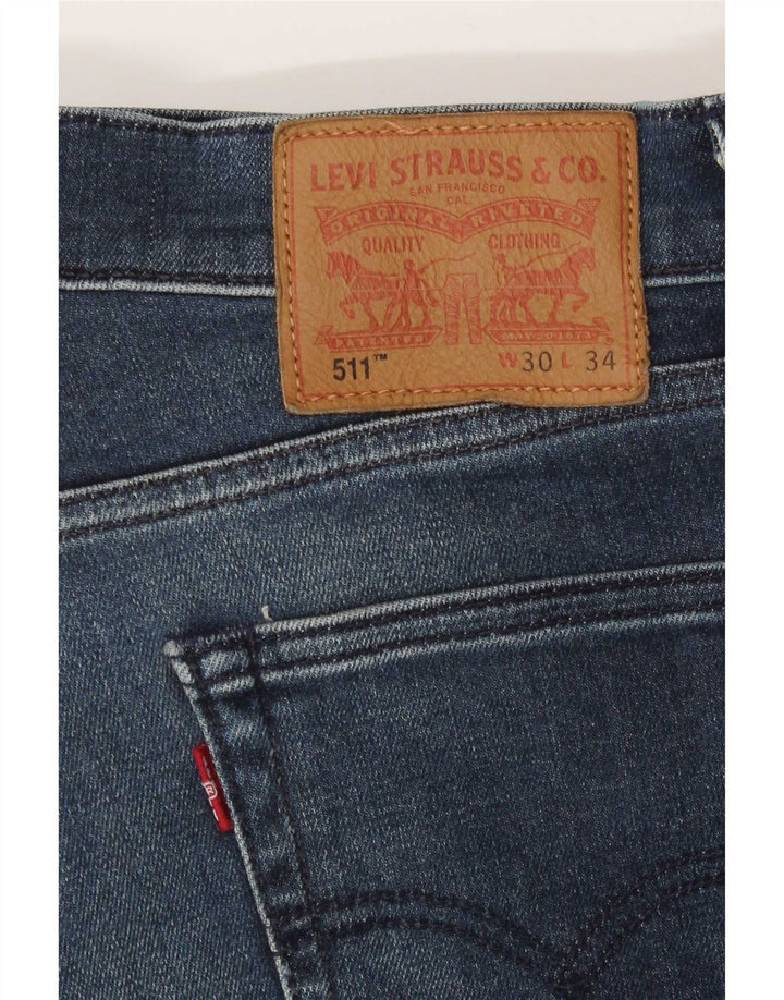 Levi's Mens 511 Slim Jeans W30 L34 Blue Cotton