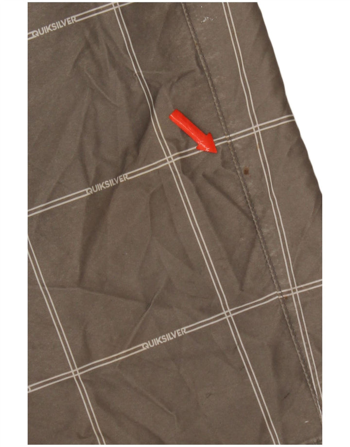 Quiksilver Mens Chino Shorts W34 Large  Grey Check Polyester