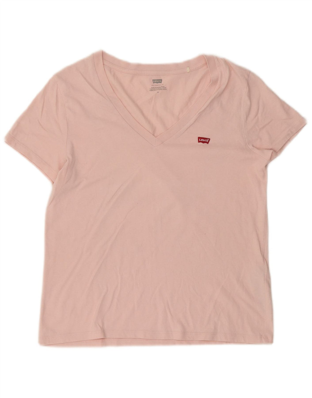 Levi's Womens T-Shirt Top UK 14 Medium Pink Cotton