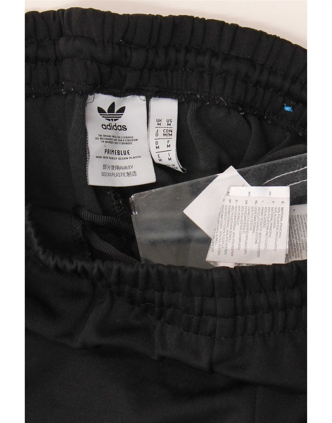 Adidas Mens Tracksuit Trousers Joggers Medium Black Polyester