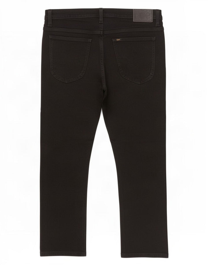 Lee Womens Luke Slim Cropped Jeans W34 L24 Black Cotton