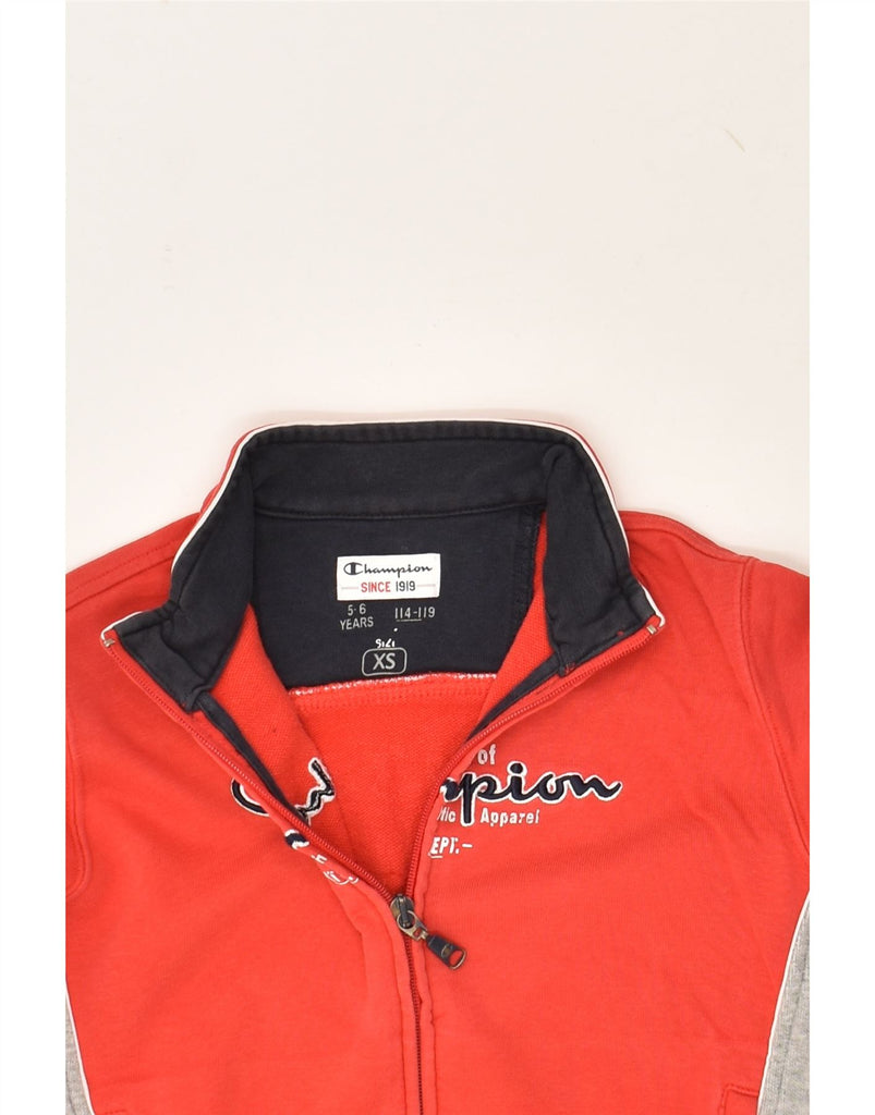 CHAMPION Boys Graphic Tracksuit Top Jacket 5-6 Years XS Red Cotton | Vintage Champion | Thrift | Second-Hand Champion | Used Clothing | Messina Hembry 