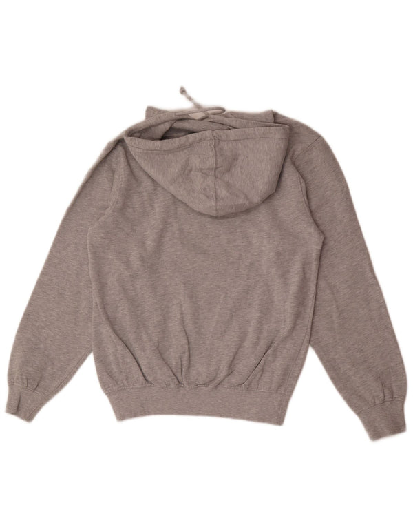 Hard Rock Cafe Womens London Graphic Hoodie Jumper UK 14 Medium Grey Cotton