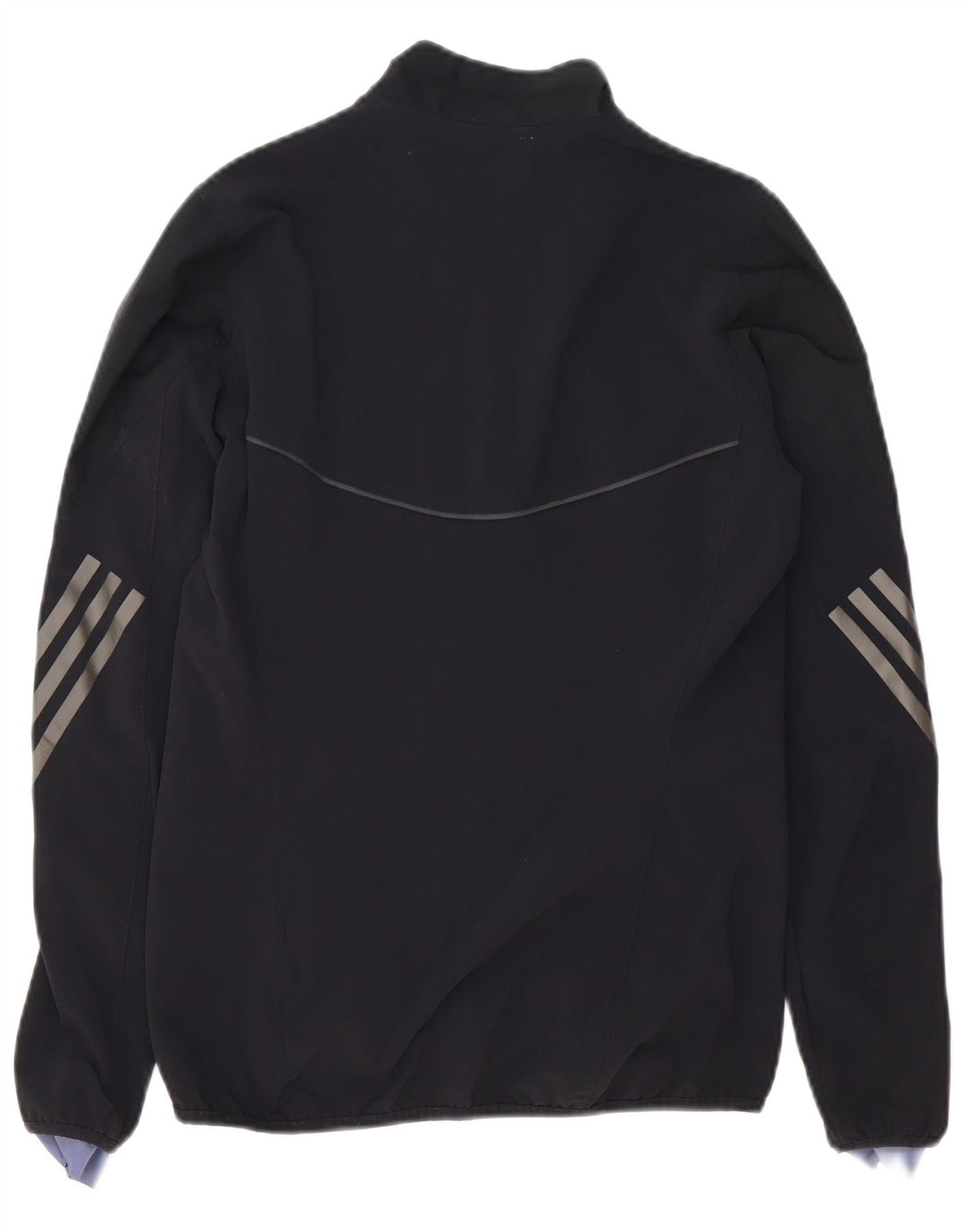 ADIDAS Womens Running Tracksuit Top Jacket UK 10 Small  Black Polyester