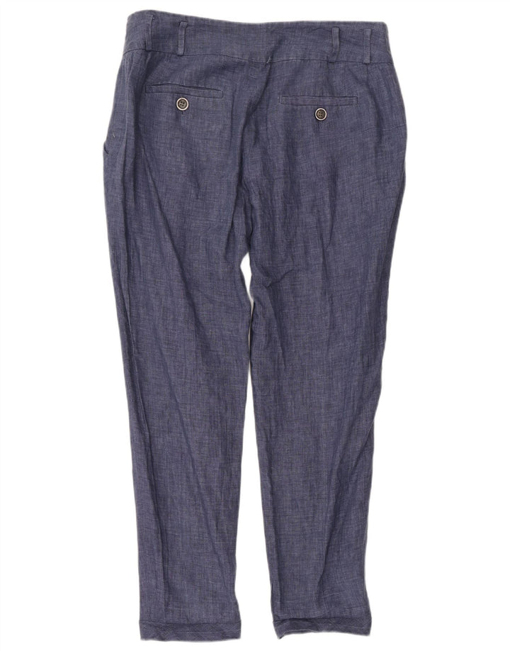 Zara Womens Pegged Chino Trousers Medium W28 L28 Navy Blue