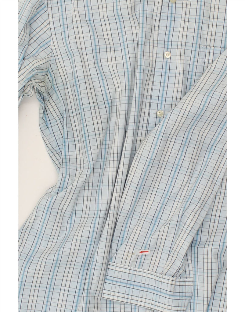 LACOSTE Mens Shirt Size 40 Medium Blue Check Cotton Vintage Lacoste and Second-Hand Lacoste from Messina Hembry 
