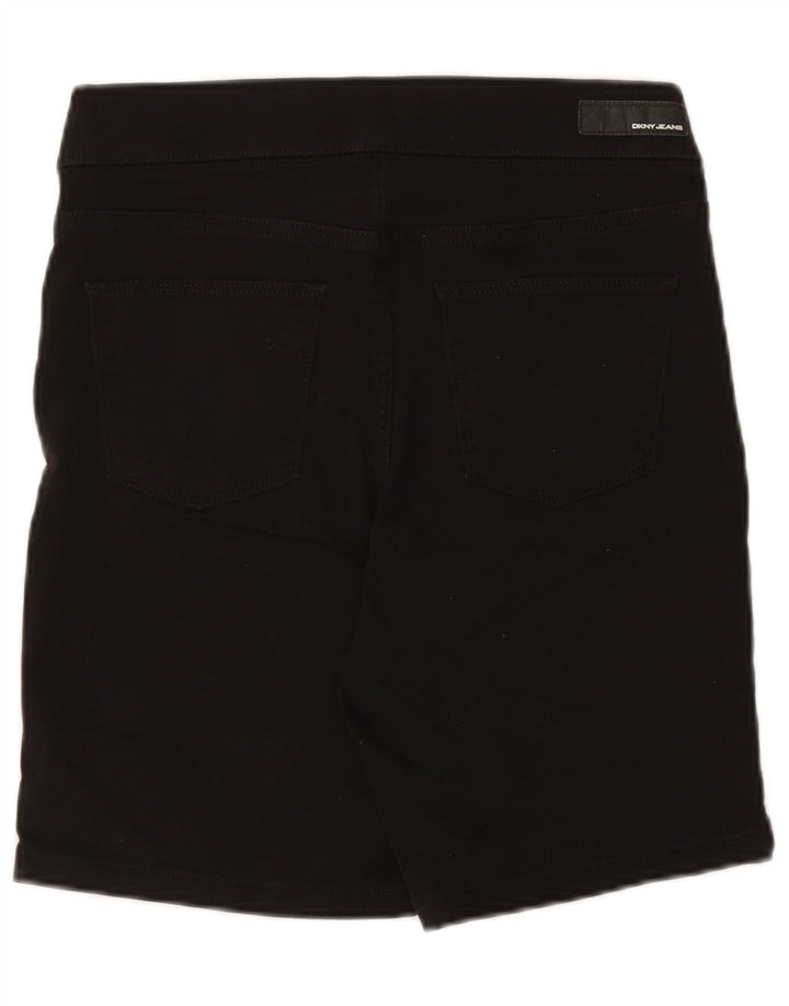 Dkny Womens Bermuda Shorts W30 Medium Black Cotton