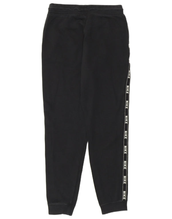 Nike Womens Graphic Tracksuit Trousers Joggers UK 10 Small  Black Cotton
