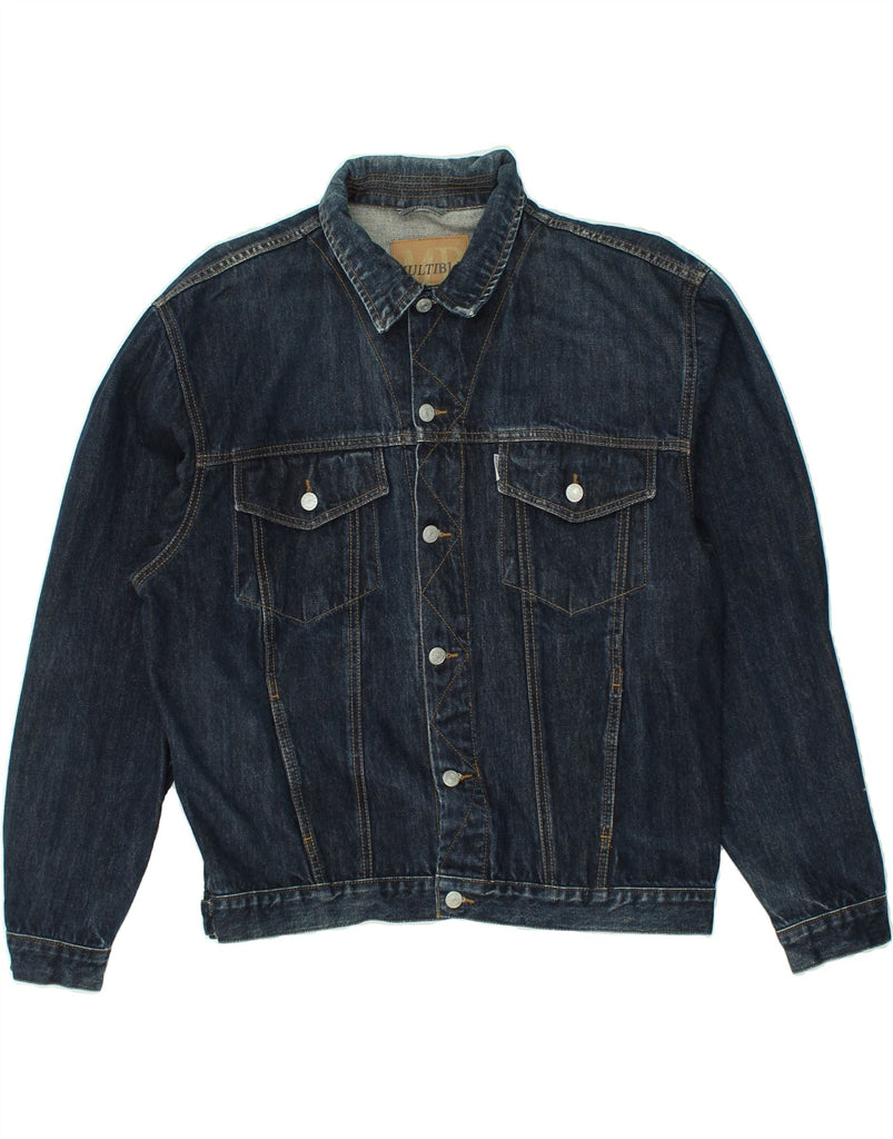 MULTIBLU Mens Denim Jacket UK 42 XL Navy Blue Cotton | Vintage Multiblu | Thrift | Second-Hand Multiblu | Used Clothing | Messina Hembry 