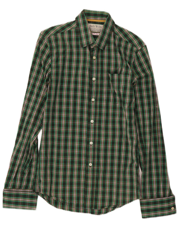Jack Wills Mens Shirt XS Green Check Cotton