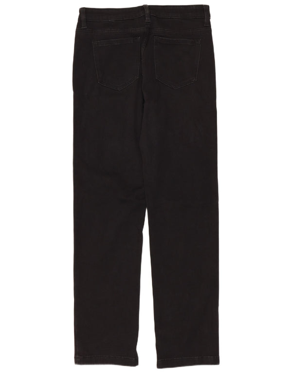 Marks & Spencer Womens Short Straight Jeans UK 12 Medium W28 L29 Black