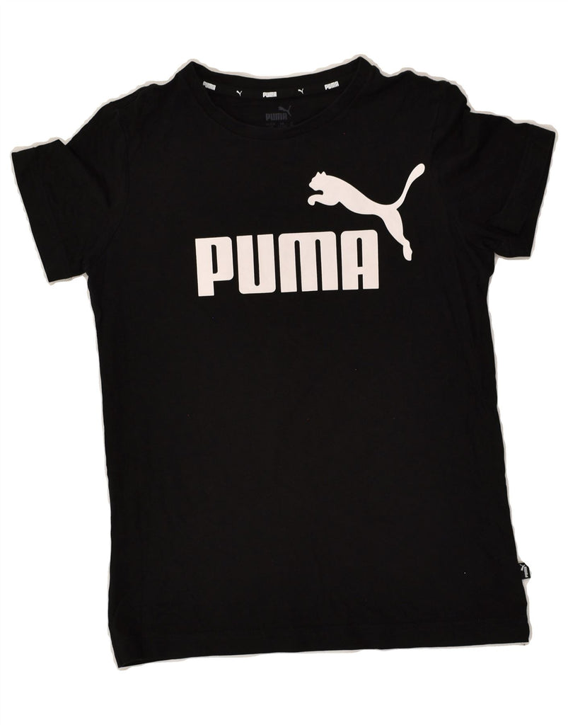 PUMA Boys Graphic T-Shirt Top 11-12 Years Black | Vintage Puma | Thrift | Second-Hand Puma | Used Clothing | Messina Hembry 