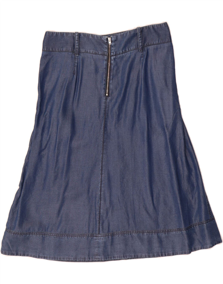 HENRY COTTONS Womens A-Line Skirt IT 44 Medium W32  Blue Lyocell Vintage Henry Cottons and Second-Hand Henry Cottons from Messina Hembry 