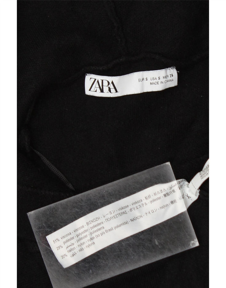 Zara Womens Oversized Jumper Sweater UK 10 Small Black Viscose