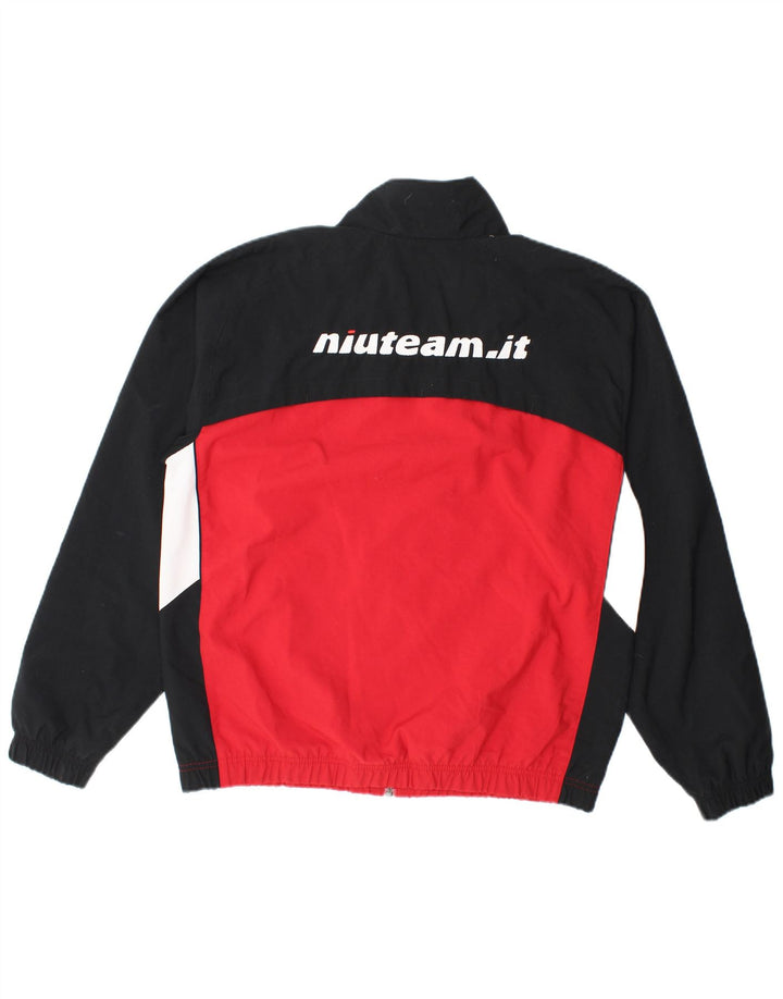 Nike Mens Graphic Tracksuit Top Jacket Small Red Colourblock Polyester