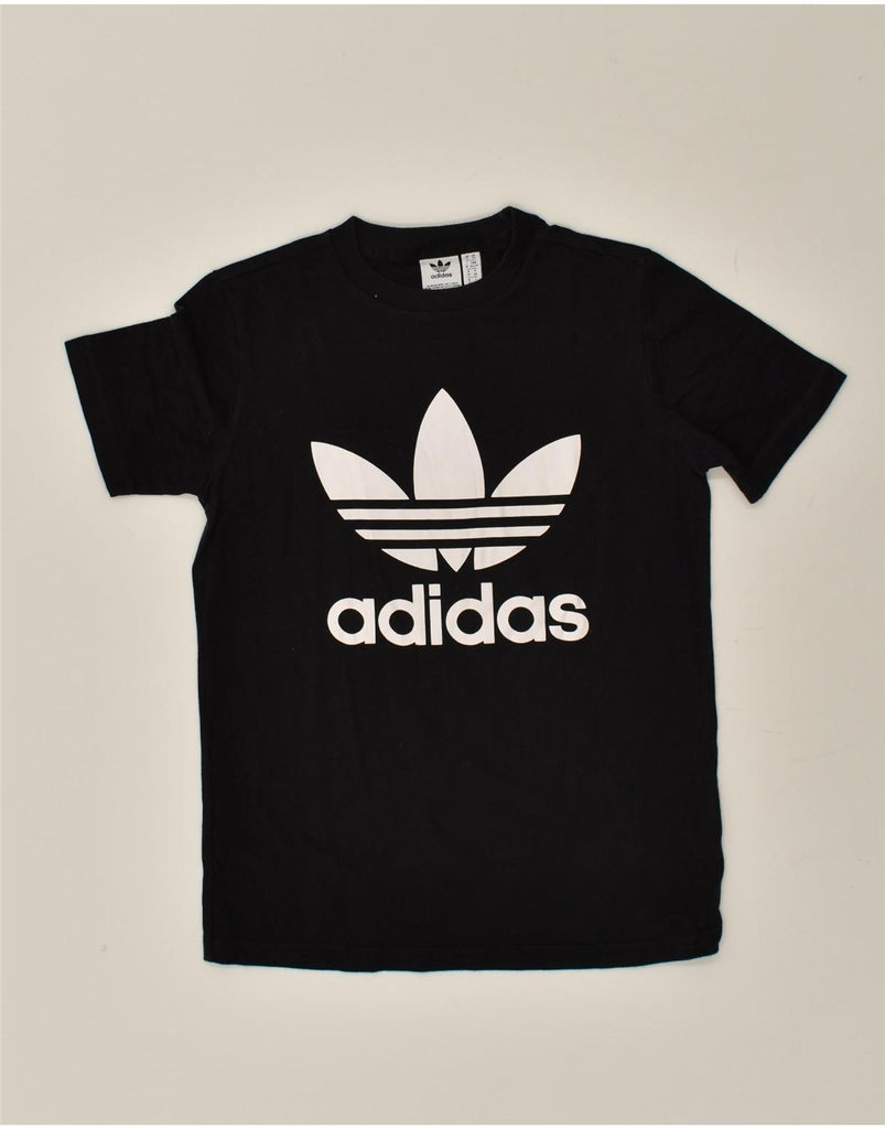 ADIDAS Womens Graphic T-Shirt Top UK 6 XS Black | Vintage Adidas | Thrift | Second-Hand Adidas | Used Clothing | Messina Hembry 