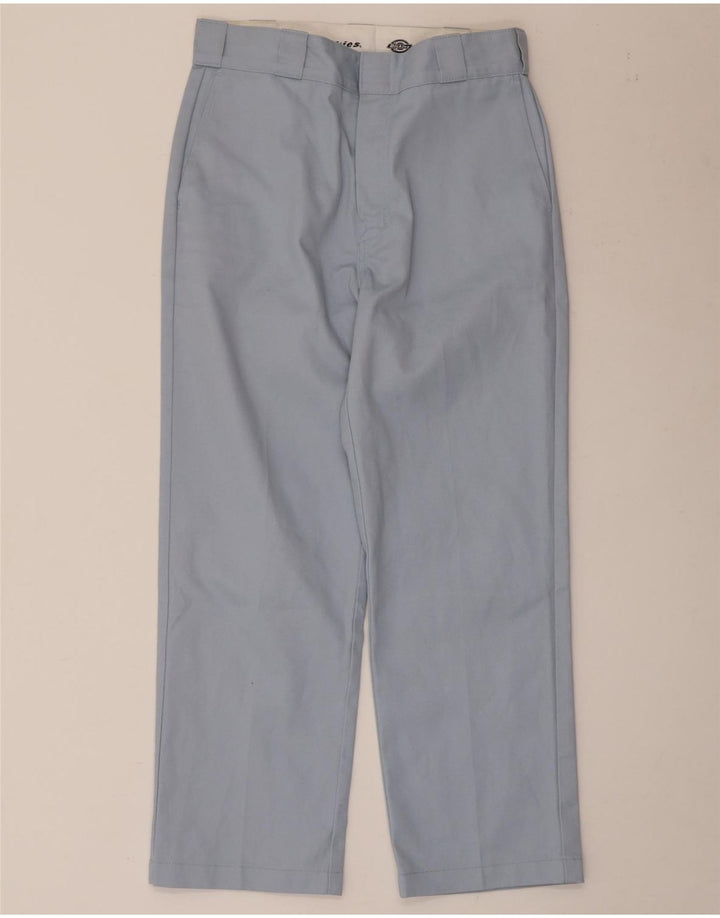 Dickies Mens Straight Chino Trousers W28 L26 Blue Polyester