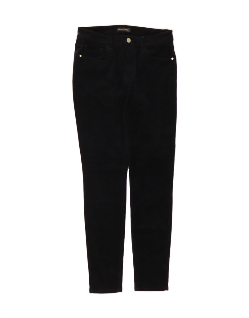 MASSIMO DUTTI Womens Skinny Corduroy Trousers EU 38 Small W28 L30 Black Vintage Massimo Dutti and Second-Hand Massimo Dutti from Messina Hembry 