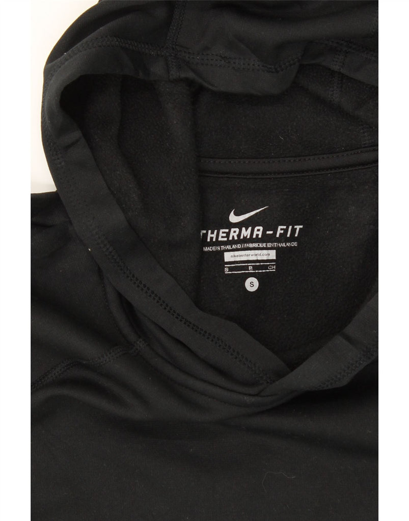 NIKE Womens Therma-Fit Oversized Hoodie Jumper UK 10 Small Black Polyester Vintage Nike and Second-Hand Nike from Messina Hembry 