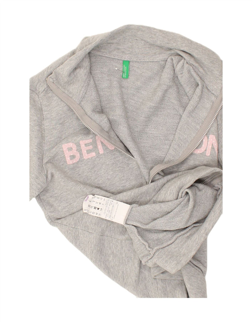 BENETTON Girls Graphic Tracksuit Top Jacket 11-12 Years 2XL  Grey Cotton | Vintage Benetton | Thrift | Second-Hand Benetton | Used Clothing | Messina Hembry 