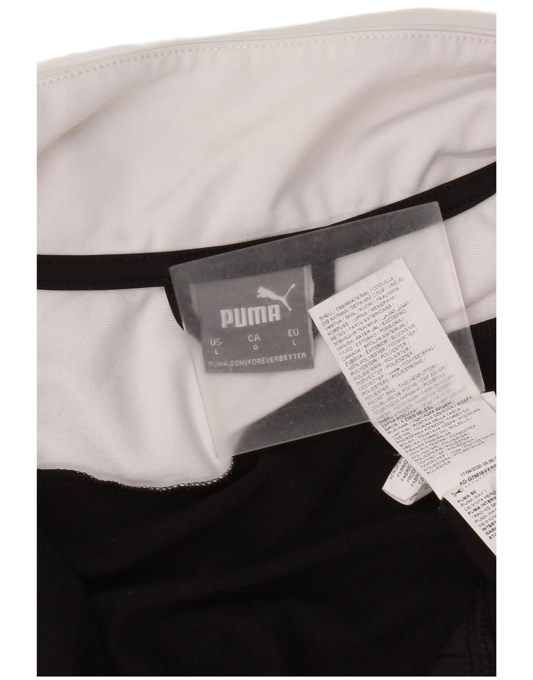 Puma Mens Tracksuit Top Jacket Large Black Colourblock Polyester