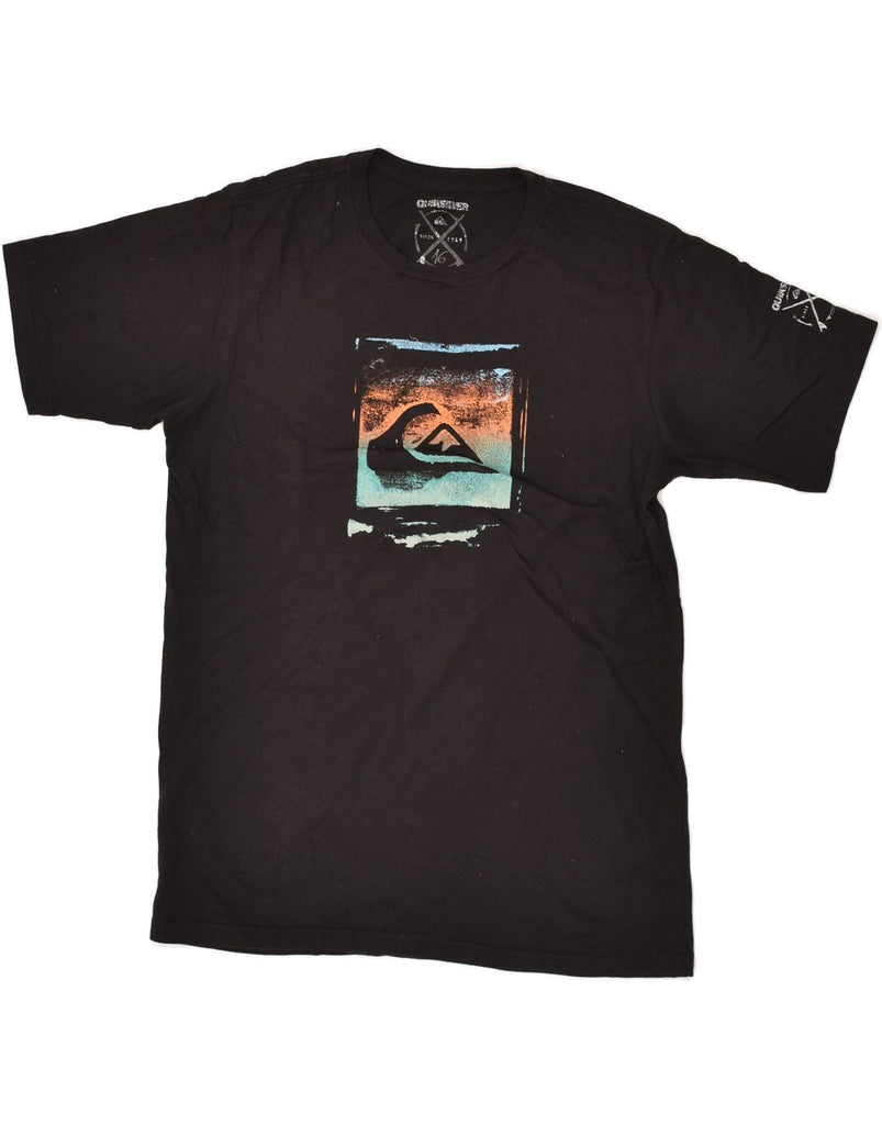 QUIKSILVER Boys Graphic T-Shirt Top 15-16 Years Black Cotton | Vintage Quiksilver | Thrift | Second-Hand Quiksilver | Used Clothing | Messina Hembry 