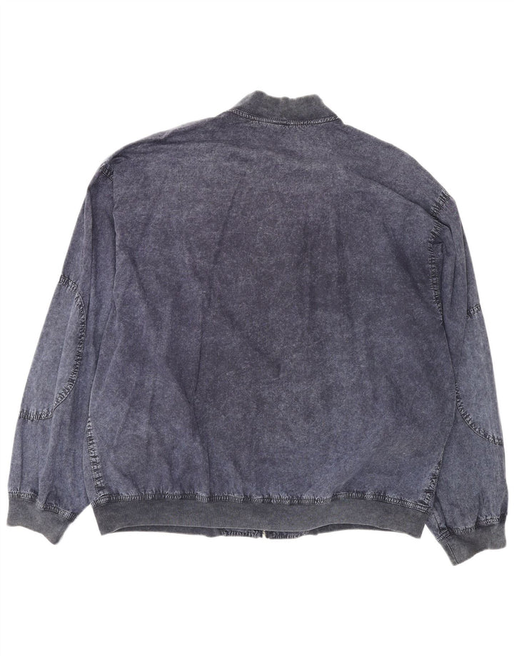 Belfe & Belfe Mens Denim Jacket UK 44 2XL Navy Blue Cotton