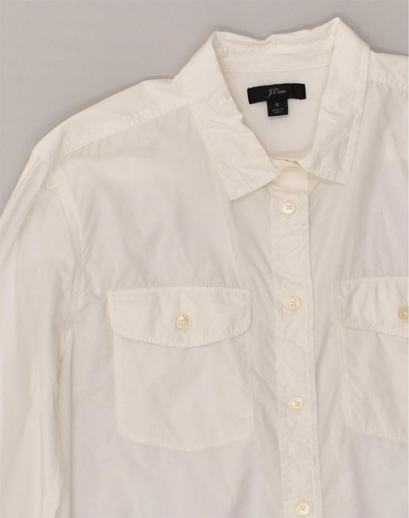 J. CREW Womens Shirt UK 8 Small White Cotton | Vintage J. Crew | Thrift | Second-Hand J. Crew | Used Clothing | Messina Hembry 