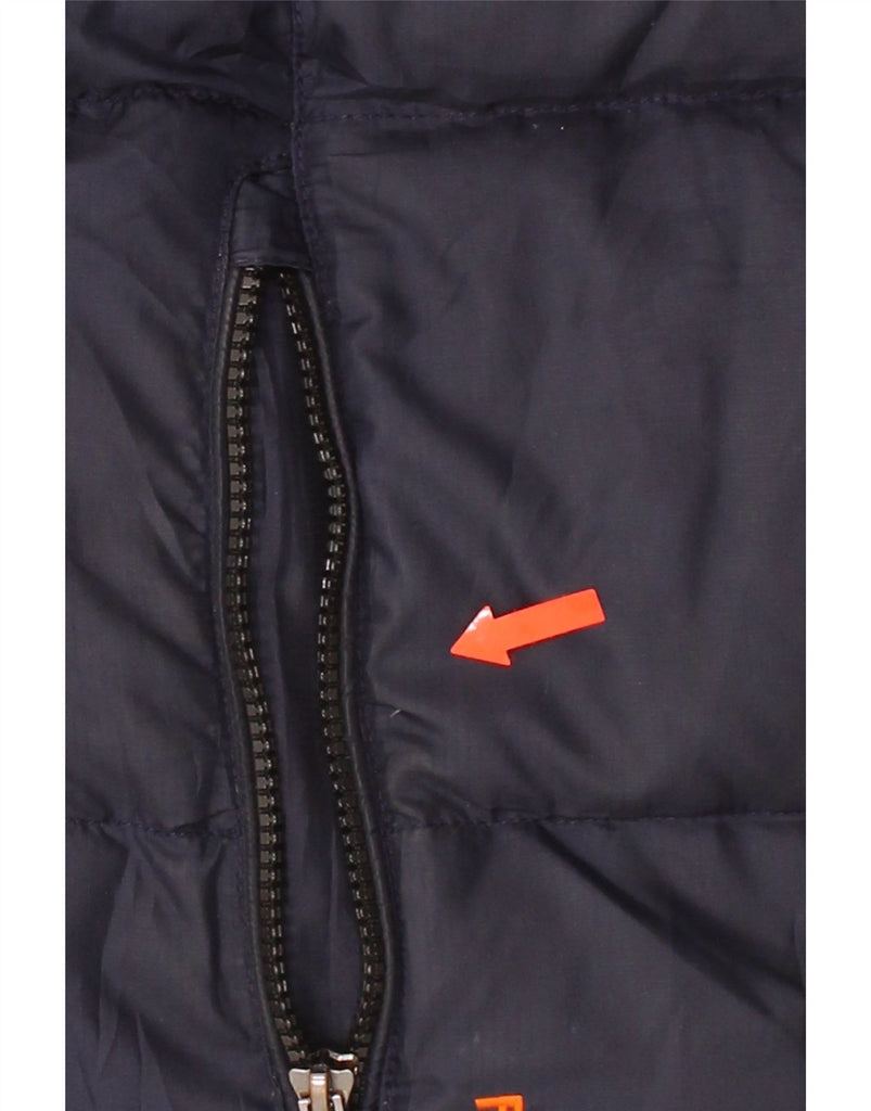 POLO RALPH LAUREN Mens Padded Gilet UK 38 Medium Navy Blue Colourblock Vintage Polo Ralph Lauren and Second-Hand Polo Ralph Lauren from Messina Hembry 