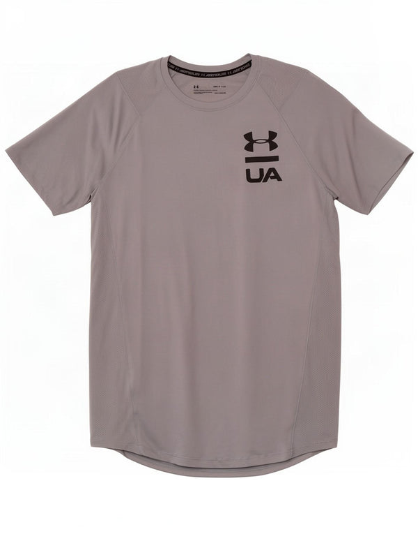 Under Armour Mens Heat Gear Graphic T-Shirt Top Small Grey