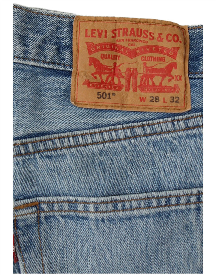 Levi's Mens 501 Straight Jeans W28 L32 Blue Cotton